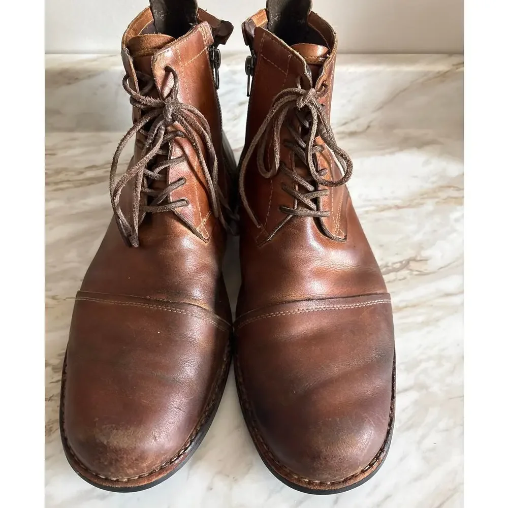Timberland Earthkeepers City Chukka Boots Mens 11 M Brown Leather Side Zip Cap